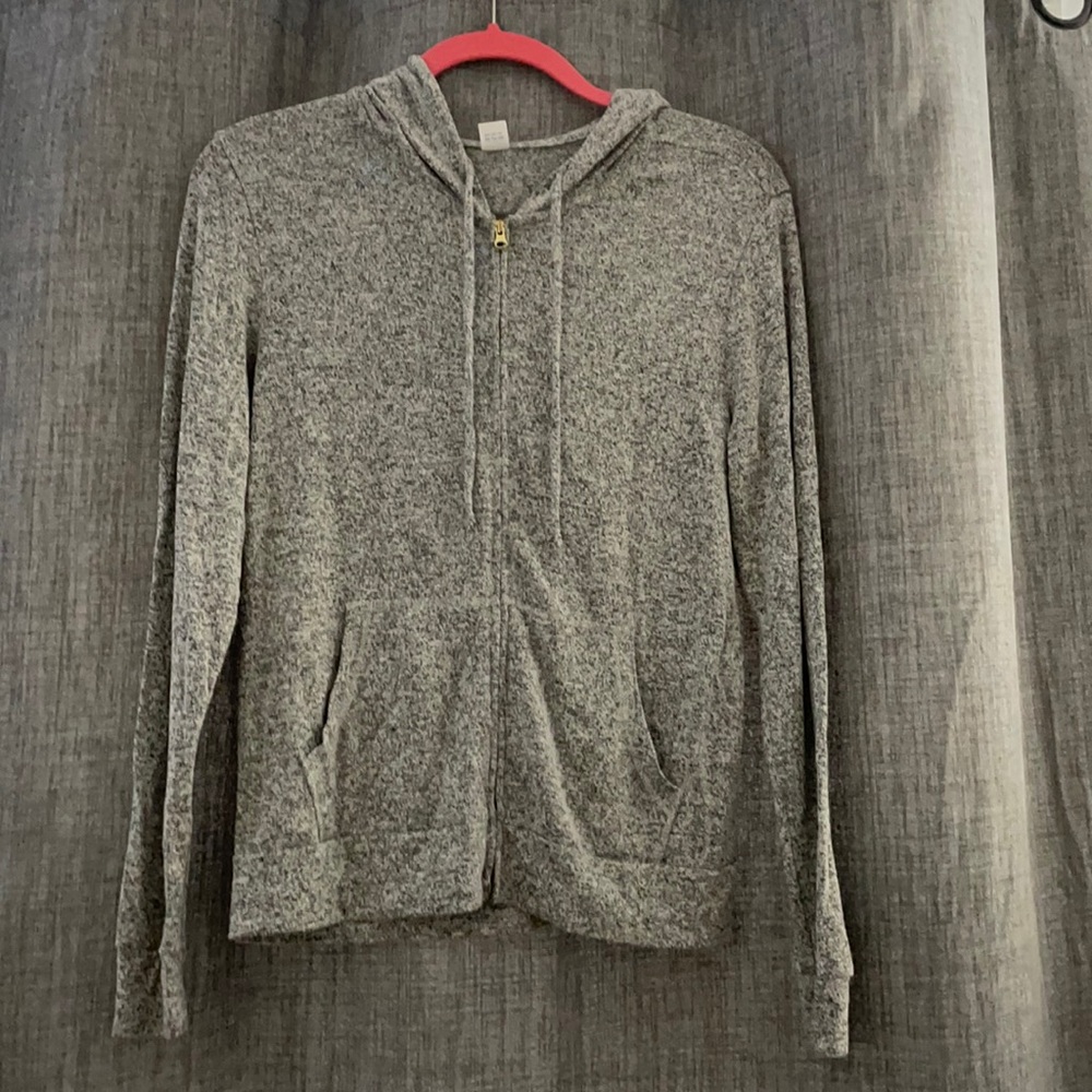 Gray lightweight Zip-up Jacket